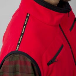 Hrkila Herren Fleeceweste Kamko Brown/Red XS
