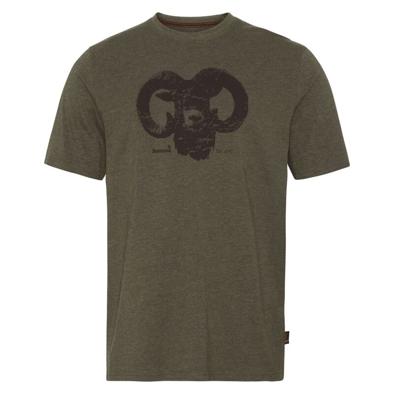 Seeland Herren Outdoor T-Shirt Pine green melange 4XL