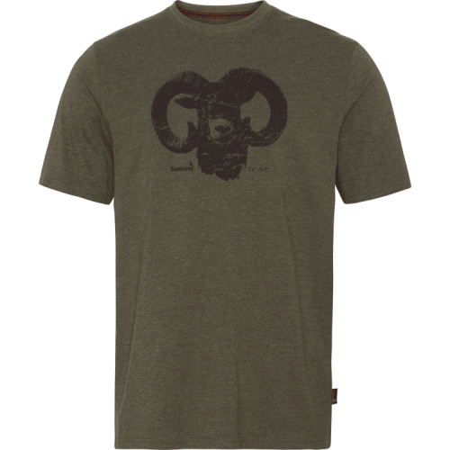 Seeland Herren Outdoor T-Shirt Pine green melange 5XL