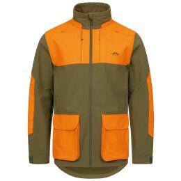 Blaser Herren Softshelljacke Tackle Dunkeloliv/ Blaze Orange S