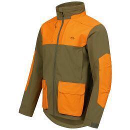 Blaser Herren Softshelljacke Tackle Dunkeloliv/ Blaze Orange S
