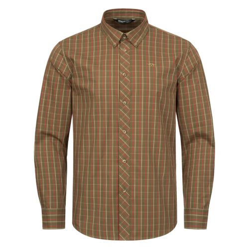 Blaser Herren Hemd Tristan 22 Dunkeloliv/Rot kariert S