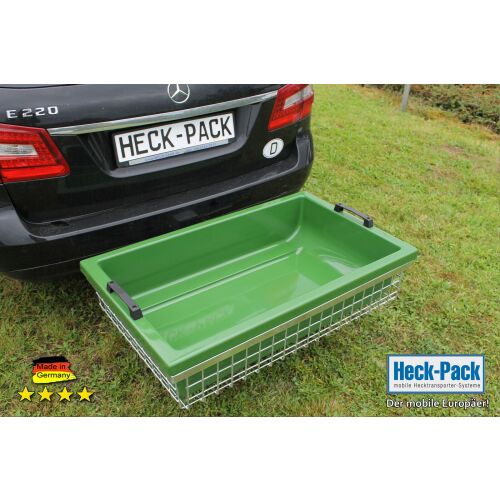 Heck-Pack Transportbox/Wildwanne Vario Grün für Hecktransporter