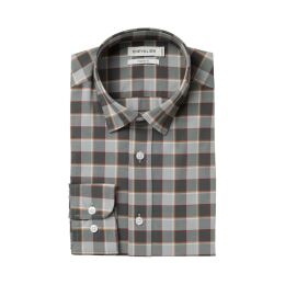 Chevalier Herrenhemd Belmont Grey Melange Checked