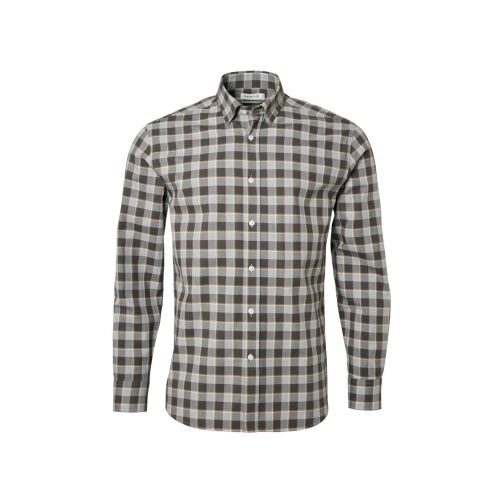 Chevalier Herrenhemd Belmont Grey Melange Checked M