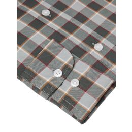 Chevalier Herrenhemd Belmont Grey Melange Checked M