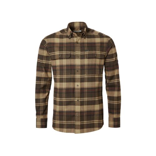 Chevalier Herrenhemd Heron Soil Brown Checked