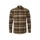 Chevalier Herrenhemd Heron Soil Brown Checked