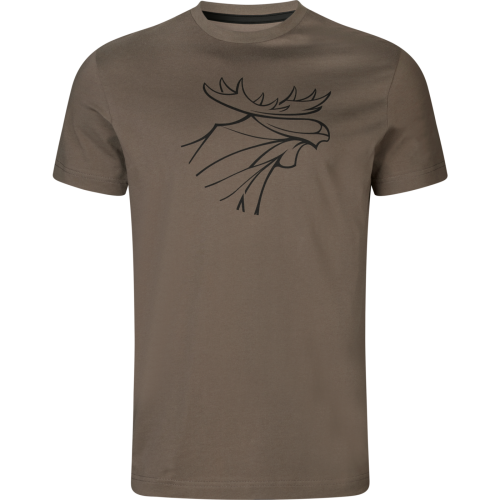 Härkila Herren T-Shirt Graphic 2er Pack Brown granite/Phantom