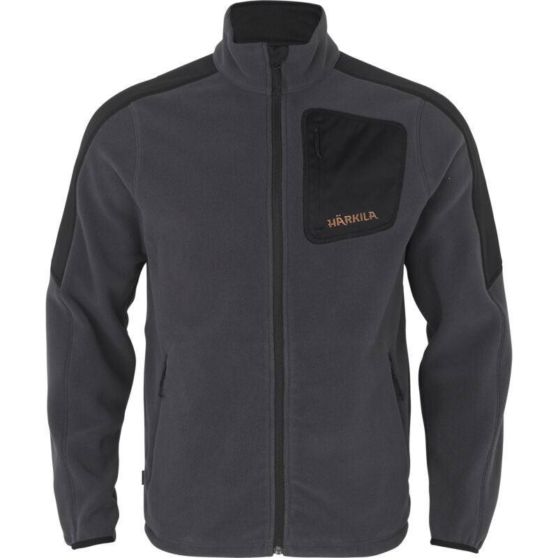Hrkila Herren Fleecejacke Venjan Black/Grey L
