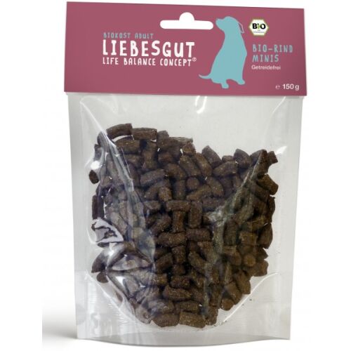 Liebesgut Hundeleckerli Bio Rinder Minis 150g