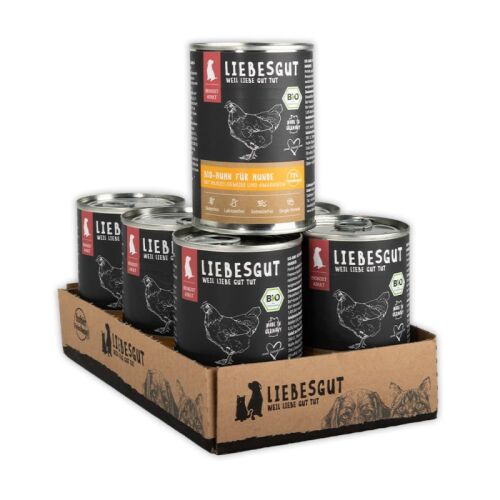 Liebesgut Hundenassfutter Bio Huhn mit Wurzelgemse und Amaranth - je, 2,99