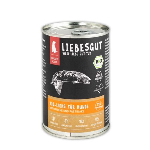 Liebesgut Hundenassfutter Bio Lachs mit Banane und Pastinaken