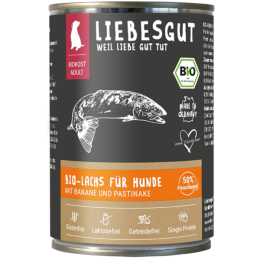 Liebesgut Hundenassfutter Bio Lachs mit Banane und Pastinaken 400g