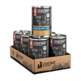 Liebesgut Hundenassfutter Bio Rind mit Zucchini und Reisflocken 6x400g