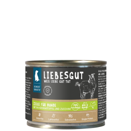 Liebesgut Hundenassfutter Bio Ziege mit S&uuml;&szlig;kartoffel und Zucchini 6x400g