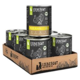 Liebesgut Hundenassfutter Junior Bio Pute mit Mangold und Kartoffel