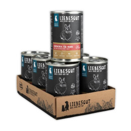 Liebesgut Hundenassfutter Kaninchen mit Gemüse und Obst