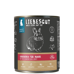 Liebesgut Hundenassfutter Kaninchen mit Gem&uuml;se und Obst 200g