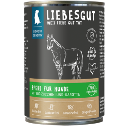 Liebesgut Hundenassfutter Pferd mit Bio-Zucchini und...