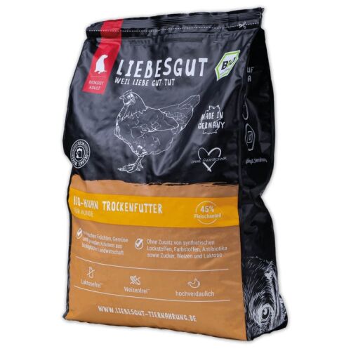 Liebesgut Hundetrockenfutter Bio Huhn Trockenfutter 5 kg