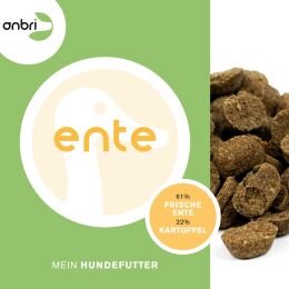 anbri gebackenes Hundetrockenfutter Frische Ente mit Kartoffeln