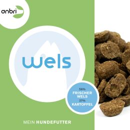 anbri gebackenes Hundetrockenfutter Frischer Wels mit Kartoffeln 12kg