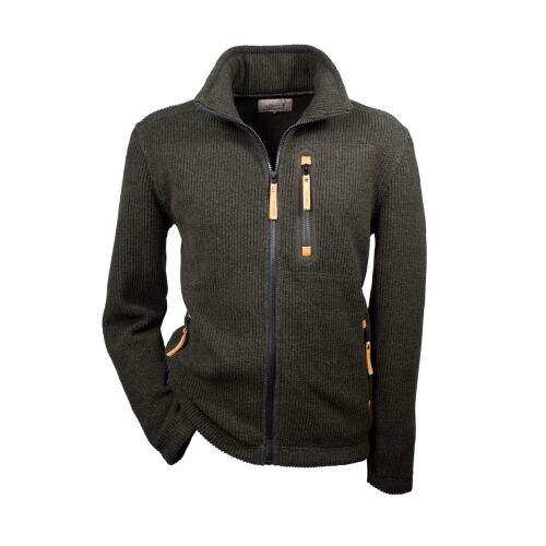 Hubertus Herren Strick-Fleecejacke Oliv XXL