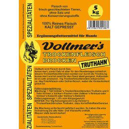 Vollmers Trockenfleischbrocken Truthahn 5kg