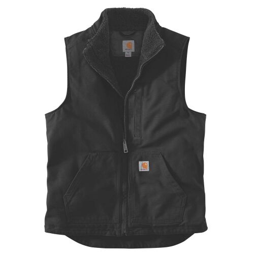 Carhartt Herren Weste Washed Duck Line Mock Schwarz M