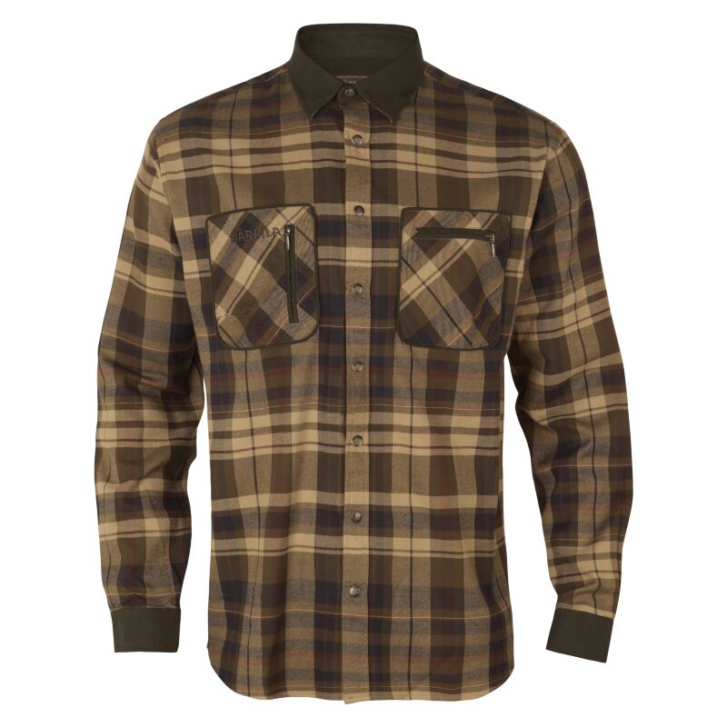 Hrkila Herren Hemd Pajala Olive check L