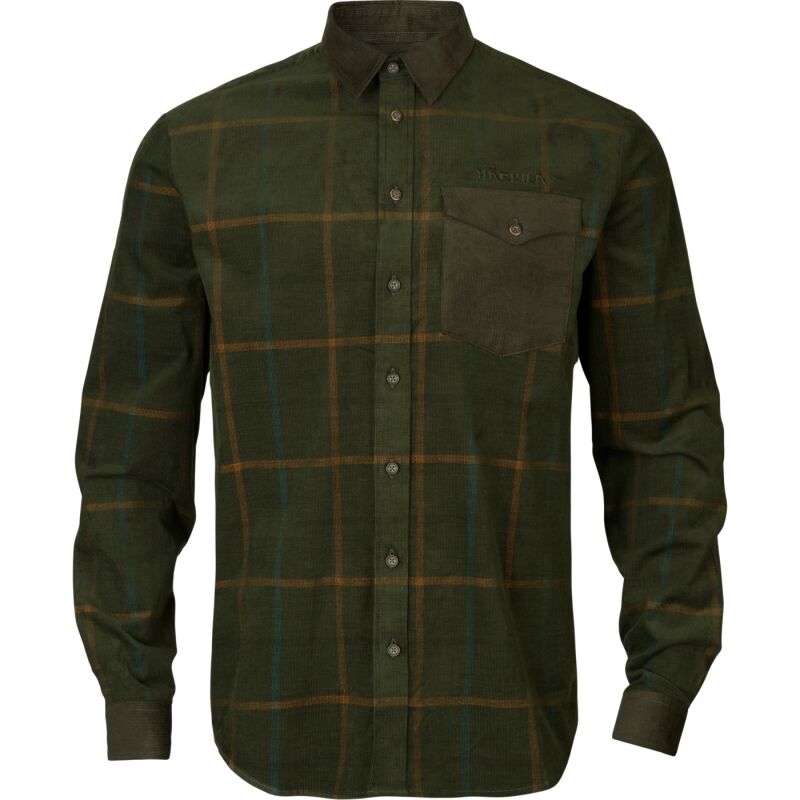 Hrkila Herren Hemd Kaldfjord Willow green check