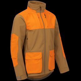Blaser Herren Softshelljacke Tackle Rubber Brown/Blaze Orange M