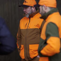 Blaser Herren Softshelljacke Tackle Rubber Brown/Blaze Orange M
