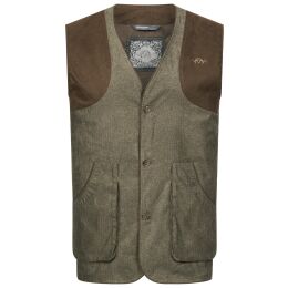 Blaser Herren Weste Vintage Wing Olive Melange / Schwarz  XL