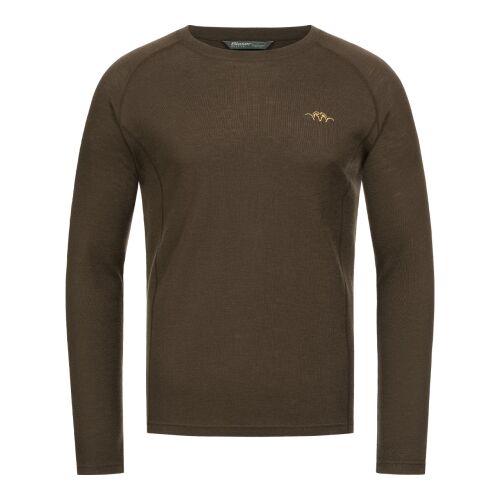 Blaser Herren Merino Base Layer Roundneck Jonar Dunkelbraun