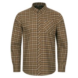 Blaser Herren Hemd Edward Beige/Braun kariert M