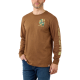 Carhartt Herren Logo Pullover Camo Graphic Oiled Walnut Heather