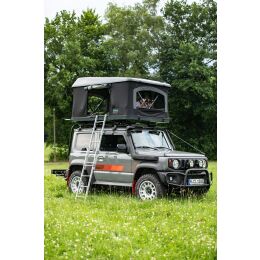 WILD LAND DRIVERS Dachzelt Maggiolina Grand Tour Extreme 360&deg; mit 4x4 Leiter X-Long inkl. Wohlf&uuml;hlunterlage &amp; Wings (Sonnen-und Regenschutz)