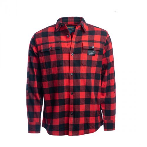Arrak Herren Flanell Hemd Kanada Rot-Schwarz S