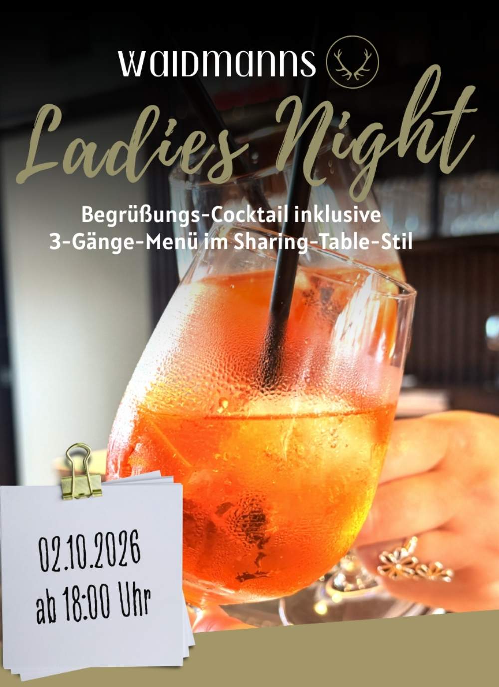 Ladies Night im Waidmanns Fürstenau am 2. Oktober 2026