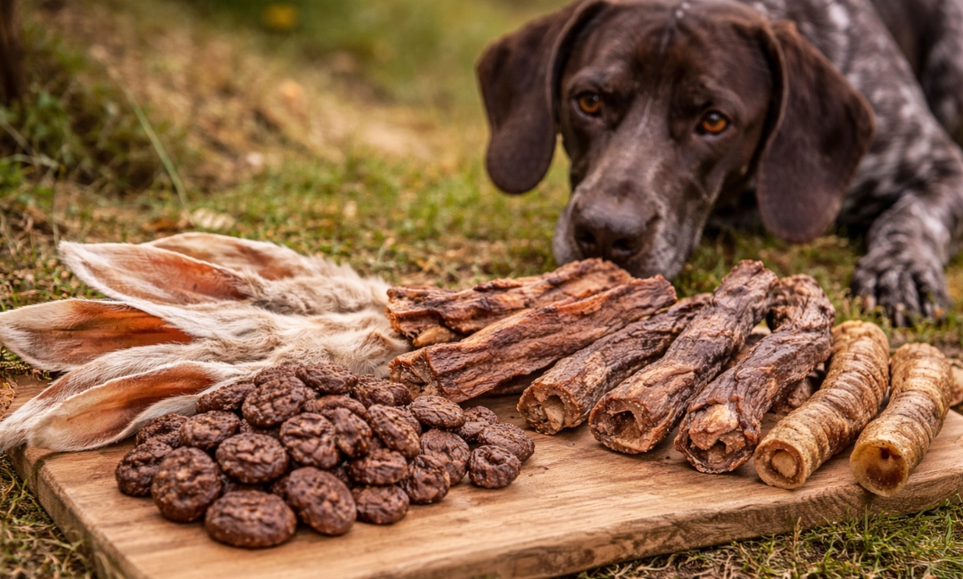 FARM-LAND_Hundesnacks_Jagdhund_liegt_vor_FARM-LAND_Hundesnacks.jpg