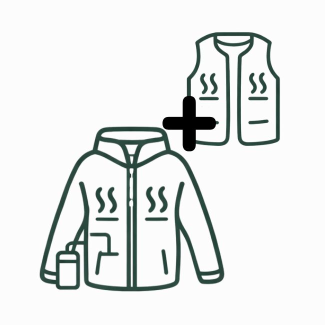 Kombination beheizbarer Kleidungsstücke